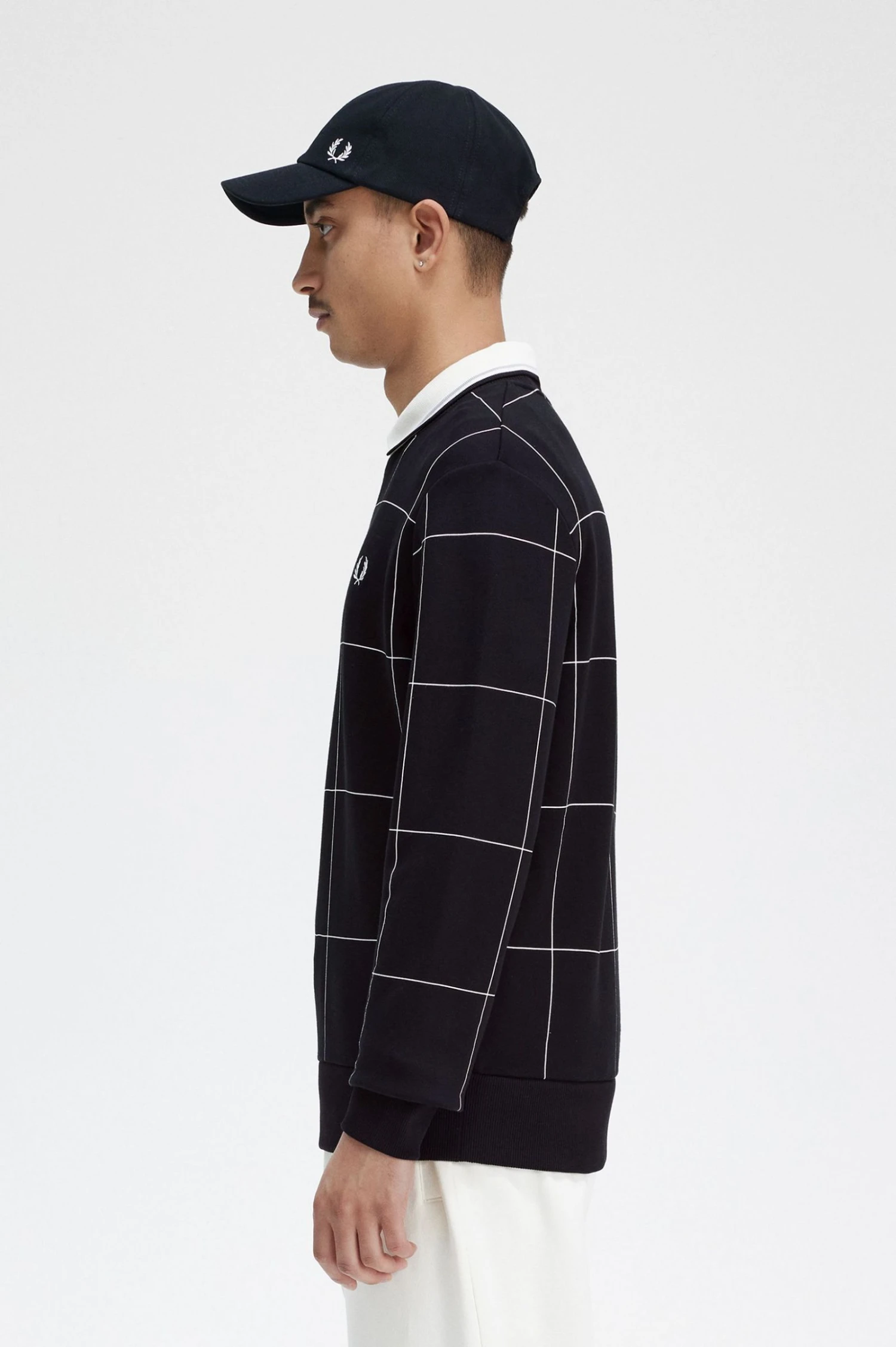 Fred Perry Grid Detail Sweatshirt 2 Fred Perry Grid Detail Sweatshirt - Image 2