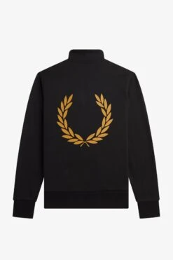 Fred Perry Double Graphic Half Zip Sweatshirt -Fred Perry M6548 102 V2 Q323 FLATBACK