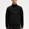 Fred Perry Double Graphic Half Zip Sweatshirt