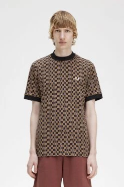 Fred Perry Glitch Chequerboard T-Shirt