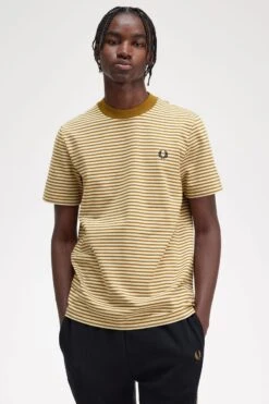 Fred Perry Fine Stripe Heavyweight T-Shirt -Fred Perry M6581 T12 V2 Q323 ED1