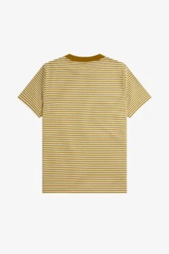Fred Perry Fine Stripe Heavyweight T-Shirt -Fred Perry M6581 T12 V2 Q323 FLATBACK