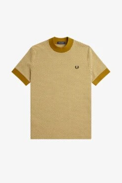 Fred Perry Micro Chequerboard T-Shirt -Fred Perry M6582 T12 V2 Q323 FLATFRONT