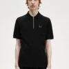 Fred Perry Textured Zip Neck Polo Shirt