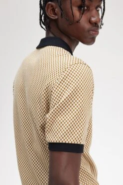Fred Perry Micro Chequerboard Polo Shirt -Fred Perry M6585 T12 V2 Q323 ED3