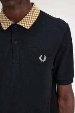 Fred Perry Chequerboard Collar Polo Shirt 9 Fred Perry Chequerboard Collar Polo Shirt -Fred Perry M6586 102 V2 Q323 ED1