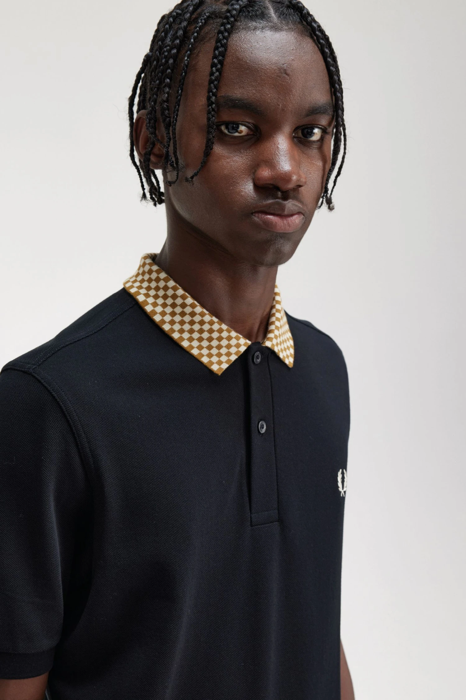 Fred Perry Chequerboard Collar Polo Shirt 4 Fred Perry Chequerboard Collar Polo Shirt - Image 4