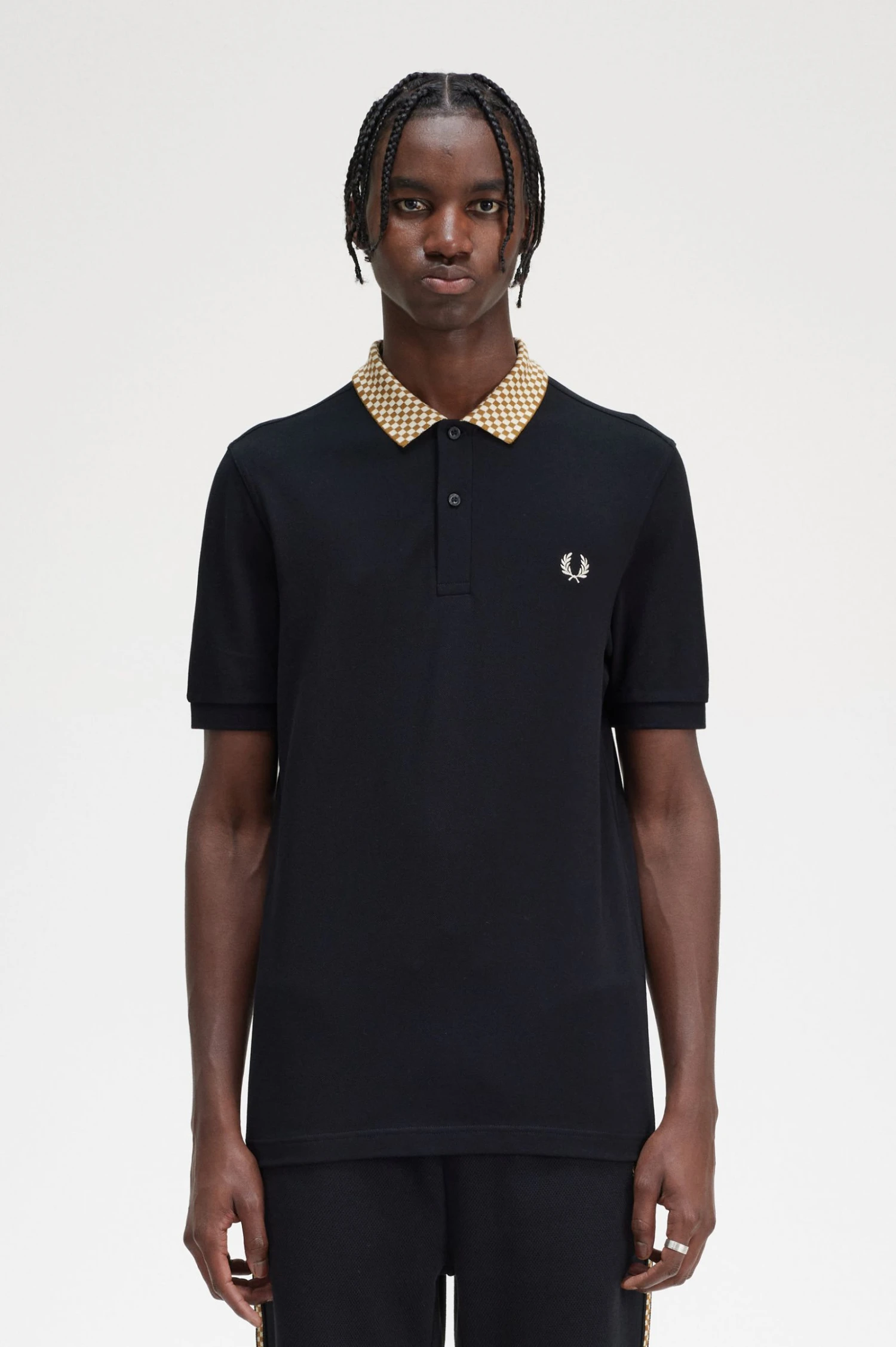 Fred Perry Chequerboard Collar Polo Shirt 1 Fred Perry Chequerboard Collar Polo Shirt