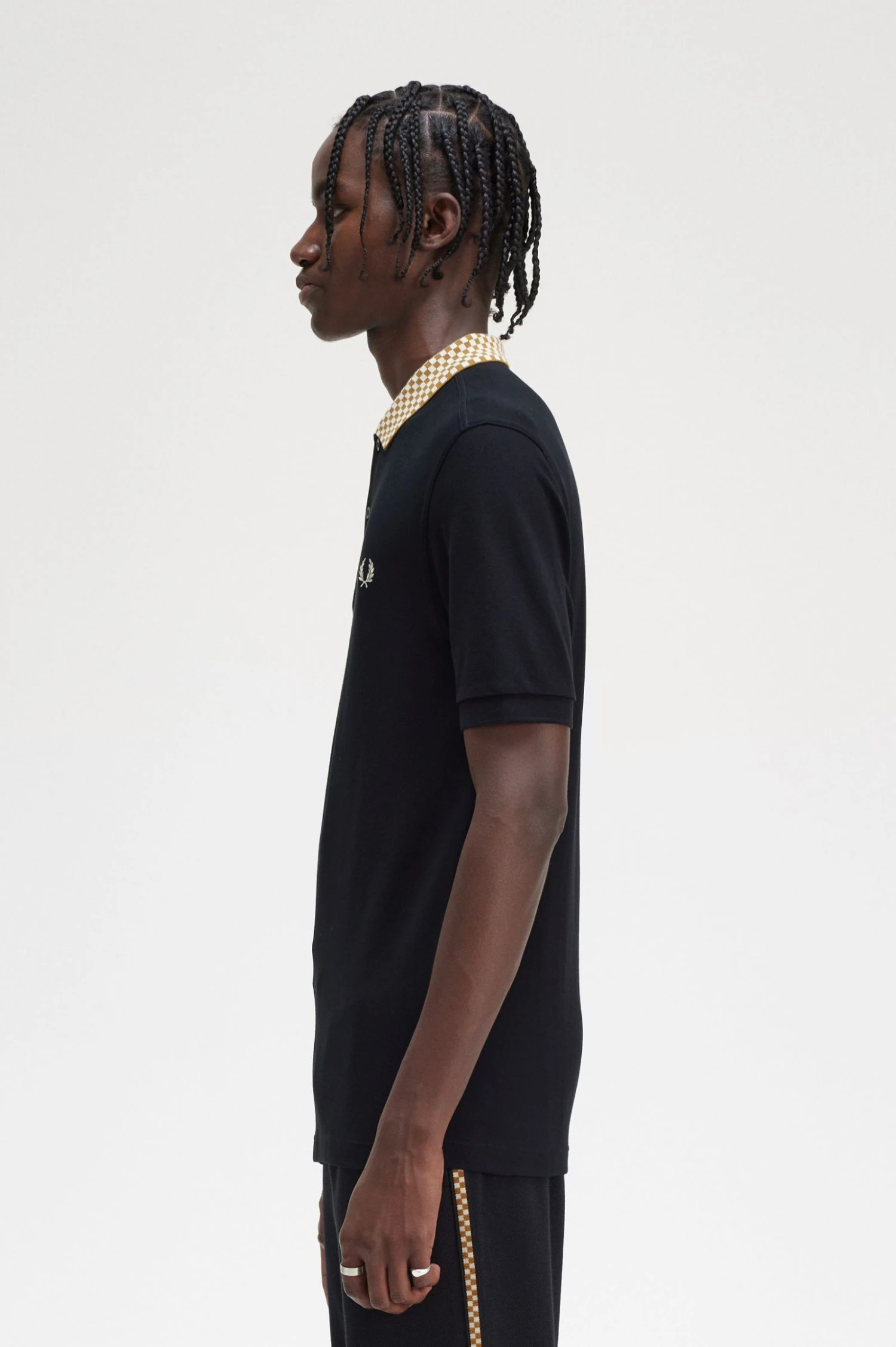 Fred Perry Chequerboard Collar Polo Shirt 2 Fred Perry Chequerboard Collar Polo Shirt - Image 2