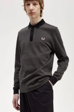Fred Perry Micro Chequerboard Polo Shirt -Fred Perry M6592 T02 V2 Q323 ED3