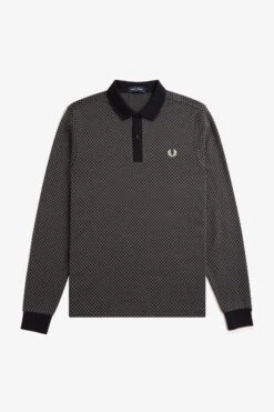 Fred Perry Micro Chequerboard Polo Shirt -Fred Perry M6592 T02 V2 Q323 FLATFRONT