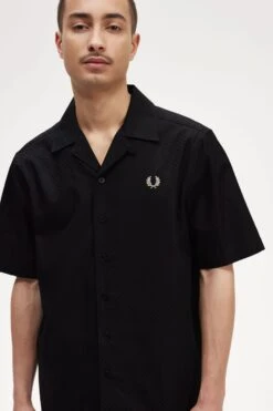 Fred Perry Chequerboard Revere Collar Shirt -Fred Perry M6593 102 V2 Q323 ED1