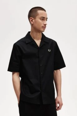 Fred Perry Chequerboard Revere Collar Shirt -Fred Perry M6593 102 V2 Q323 ED3