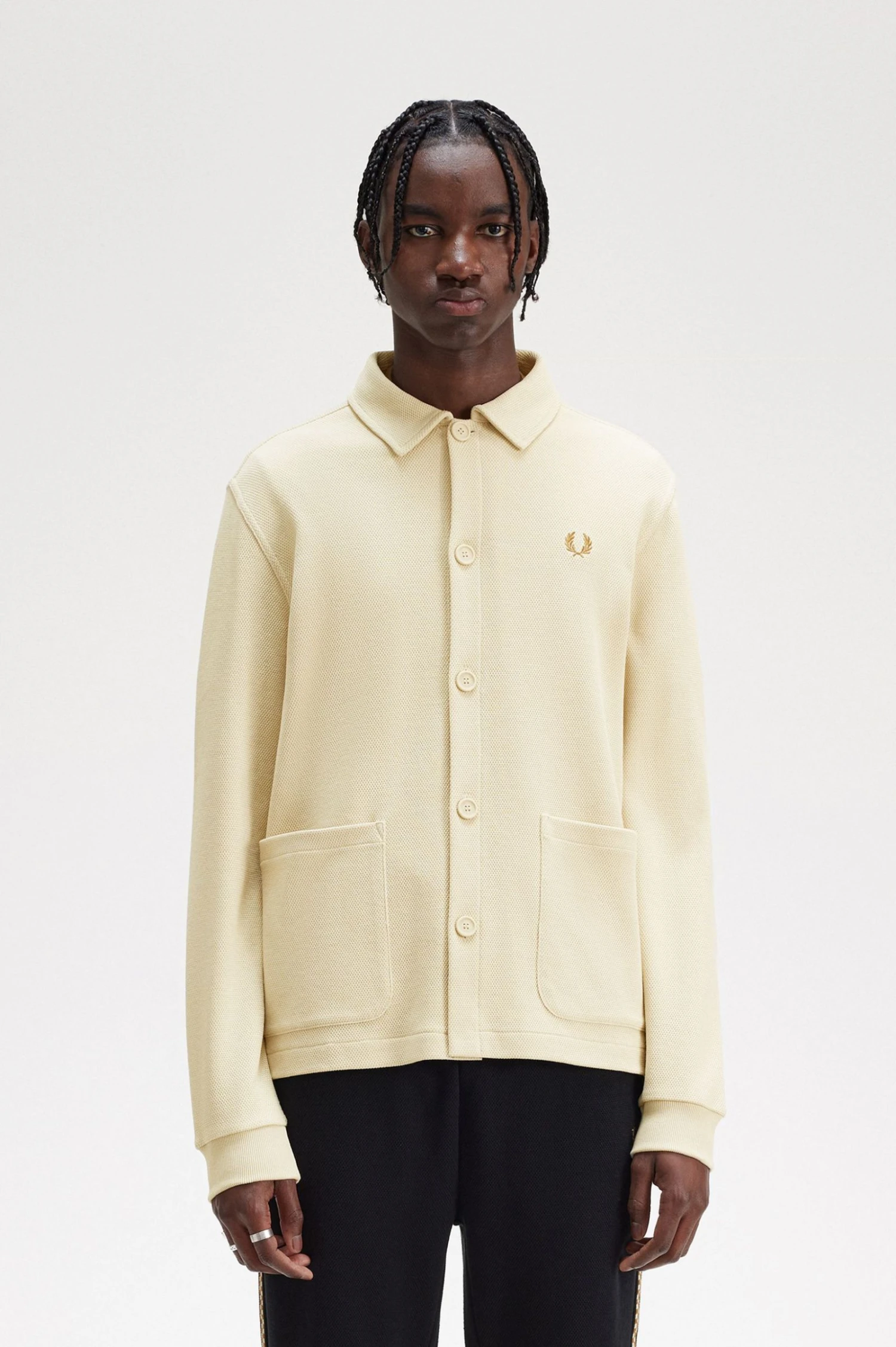 Fred Perry Button Through Long Sleeve Polo Shirt 1 Fred Perry Button Through Long Sleeve Polo Shirt