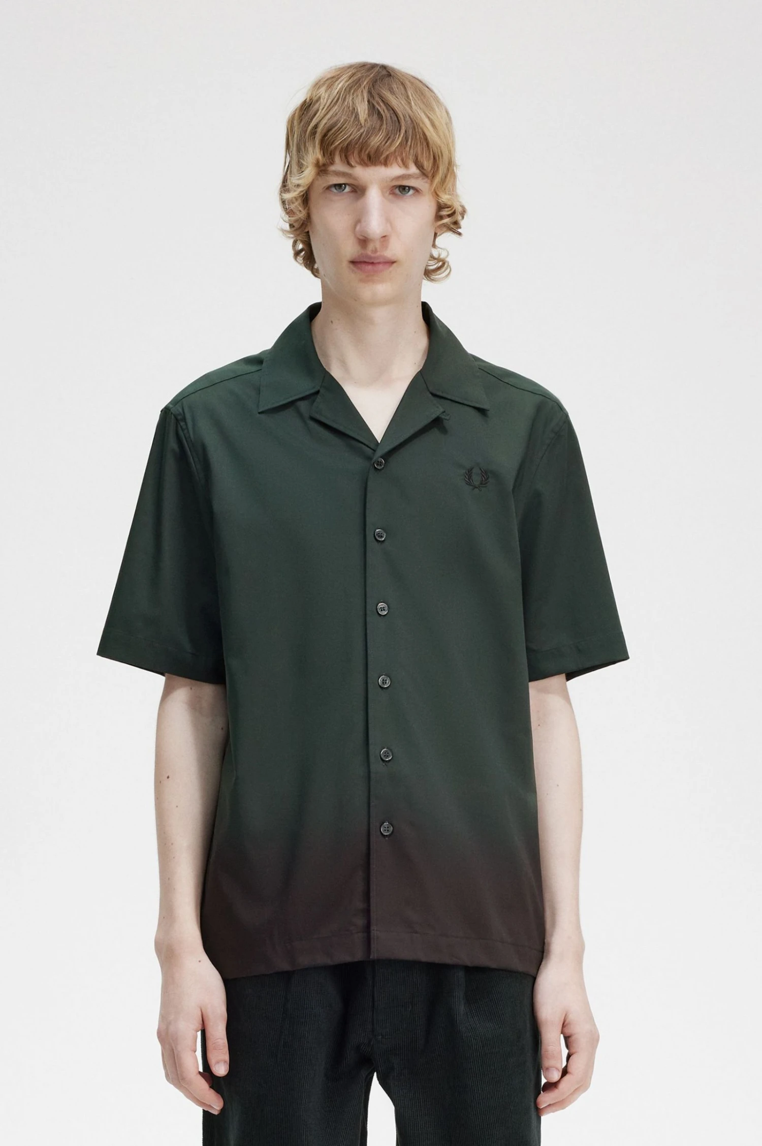 Fred Perry Ombre Revere Collar Shirt 1 Fred Perry Ombre Revere Collar Shirt