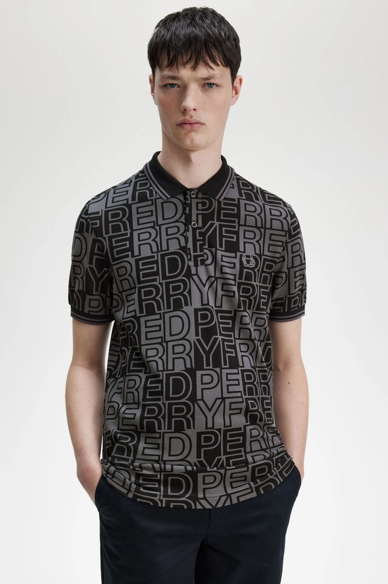 Block Graphic Fred Perry Shirt 3 Block Graphic Fred Perry Shirt - Image 3