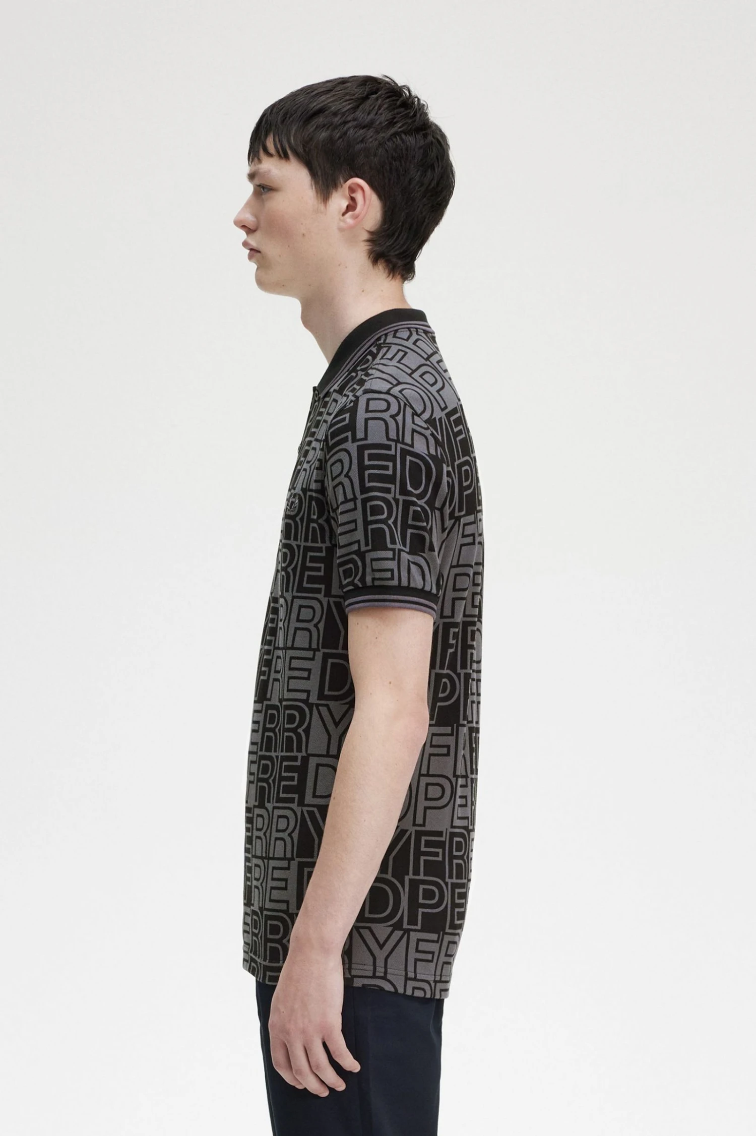 Block Graphic Fred Perry Shirt 2 Block Graphic Fred Perry Shirt - Image 2