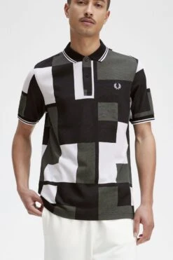 Pixel Print Fred Perry Shirt 10 Pixel Print Fred Perry Shirt -Fred Perry M6614 R30 V2 Q323 ED1