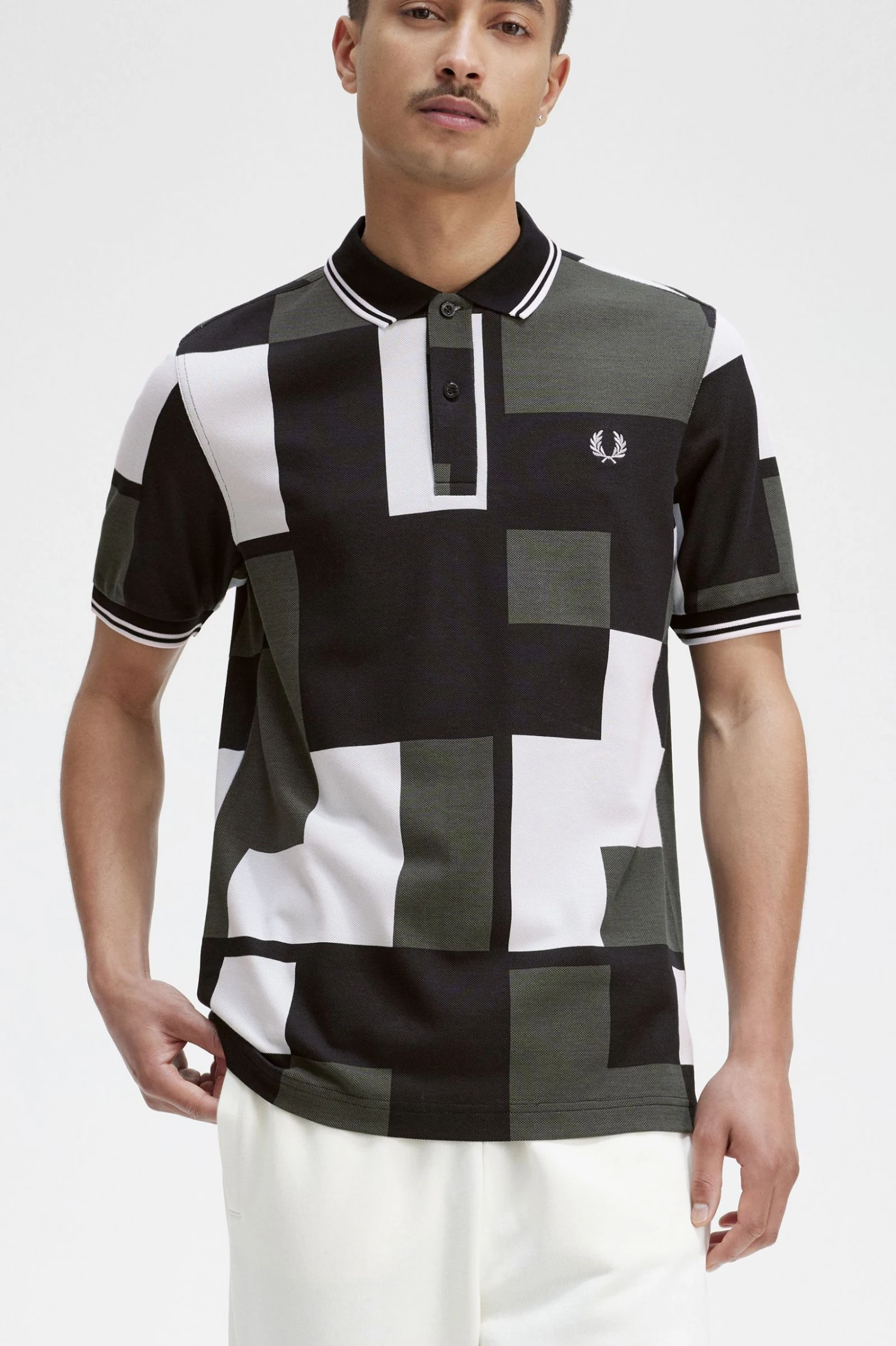 Pixel Print Fred Perry Shirt 3 Pixel Print Fred Perry Shirt - Image 3