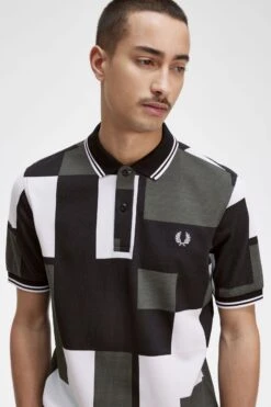 Pixel Print Fred Perry Shirt 11 Pixel Print Fred Perry Shirt -Fred Perry M6614 R30 V2 Q323 ED2