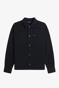 Fred Perry Twill Overshirt 12 Fred Perry Twill Overshirt -Fred Perry M6627 102 V2 Q323 FLATFRONT