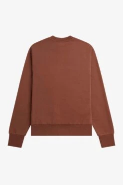 Fred Perry Badge Detail Crew Neck Sweatshirt 11 Fred Perry Badge Detail Crew Neck Sweatshirt -Fred Perry M6805 S54 V2 Q323 FLATBACK