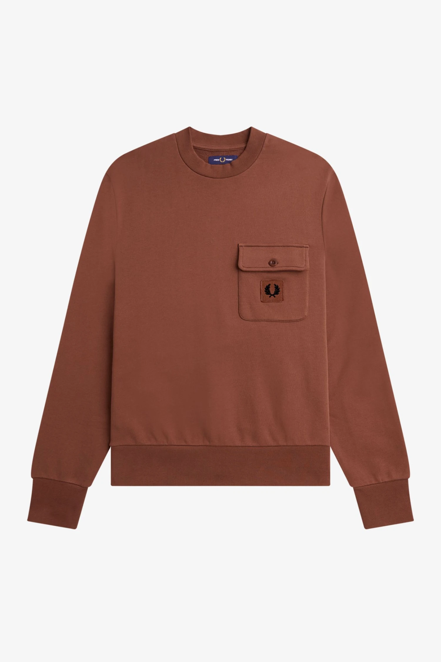 Fred Perry Badge Detail Crew Neck Sweatshirt 5 Fred Perry Badge Detail Crew Neck Sweatshirt - Image 5