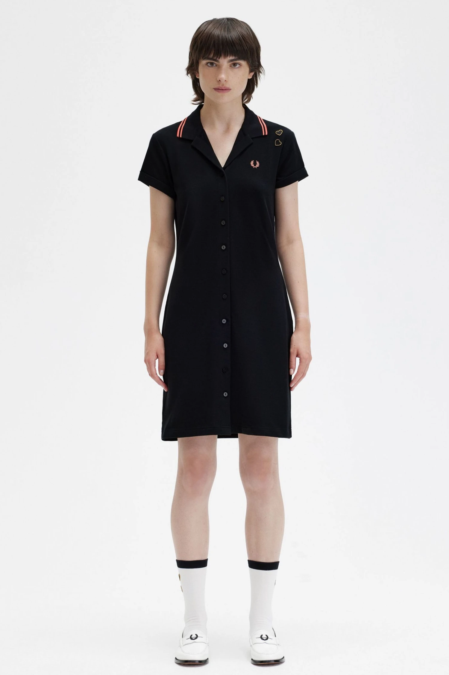 Fred Perry Button-Through Piqué Shirt Dress 1 Fred Perry Button-Through Piqué Shirt Dress
