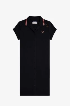 Fred Perry Button-Through Piqué Shirt Dress 12 Fred Perry Button-Through Piqué Shirt Dress -Fred Perry SD5144 102 6