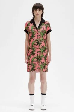Fred Perry Palm Print Shirt Dress