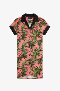 Fred Perry Palm Print Shirt Dress -Fred Perry SD5145 Q23 6