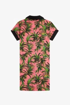 Fred Perry Palm Print Shirt Dress -Fred Perry SD5145 Q23 7