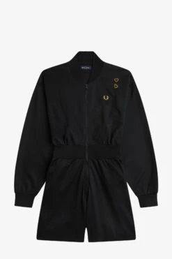 Fred Perry Zip-Through Playsuit 12 Fred Perry Zip-Through Playsuit -Fred Perry SD6546 102 V2 Q323 FLATFRONT