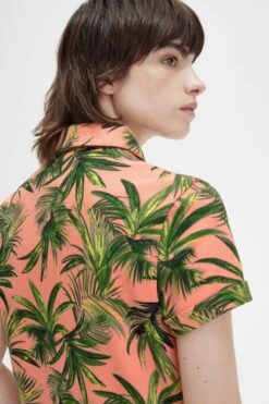 Fred Perry Palm Print Piqué Shirt -Fred Perry SG5142 Q23 4
