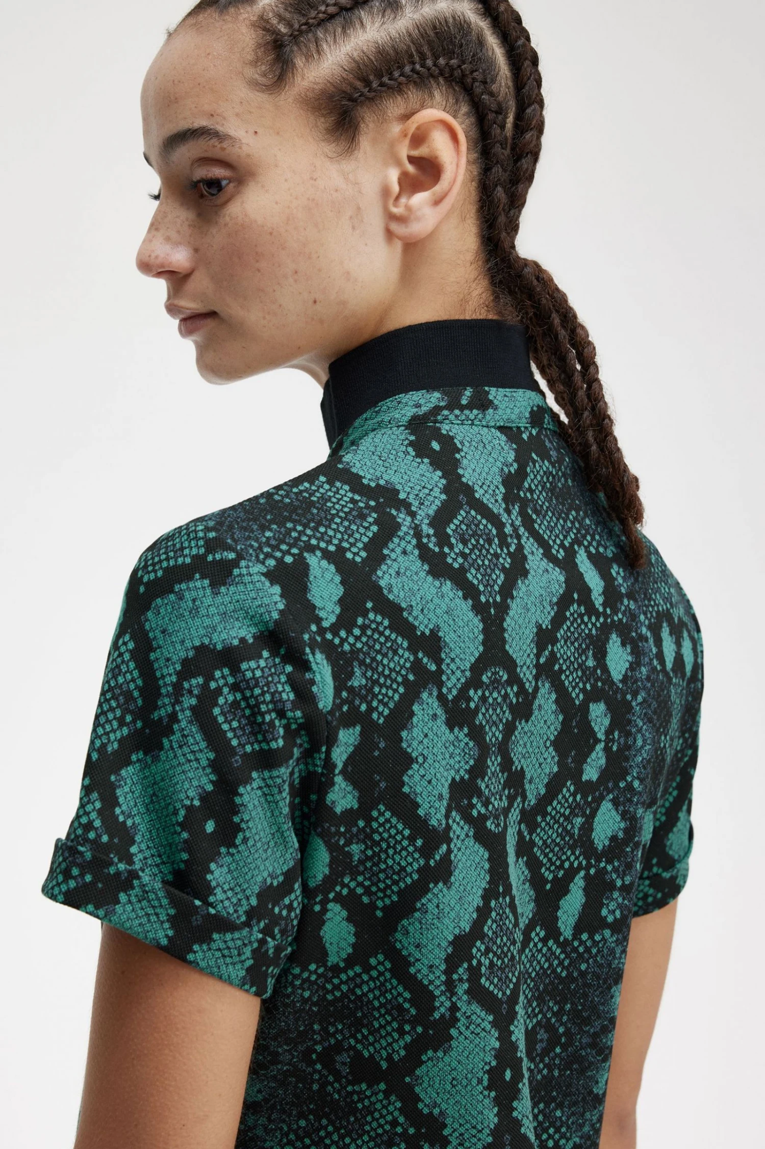 Fred Perry Snake Print Polo Shirt 3 Fred Perry Snake Print Polo Shirt - Image 3