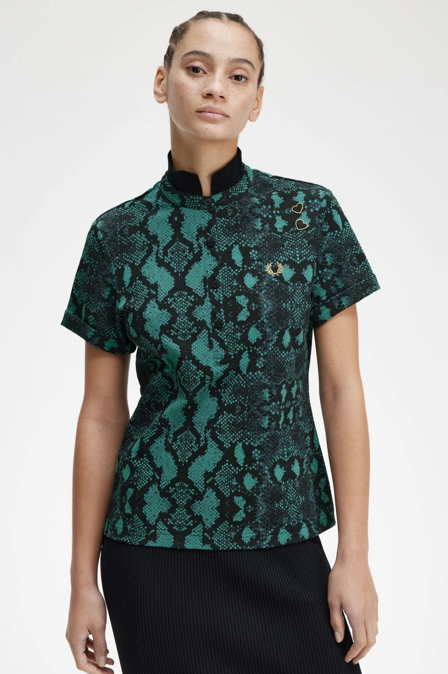 Fred Perry Snake Print Polo Shirt 4 Fred Perry Snake Print Polo Shirt - Image 4