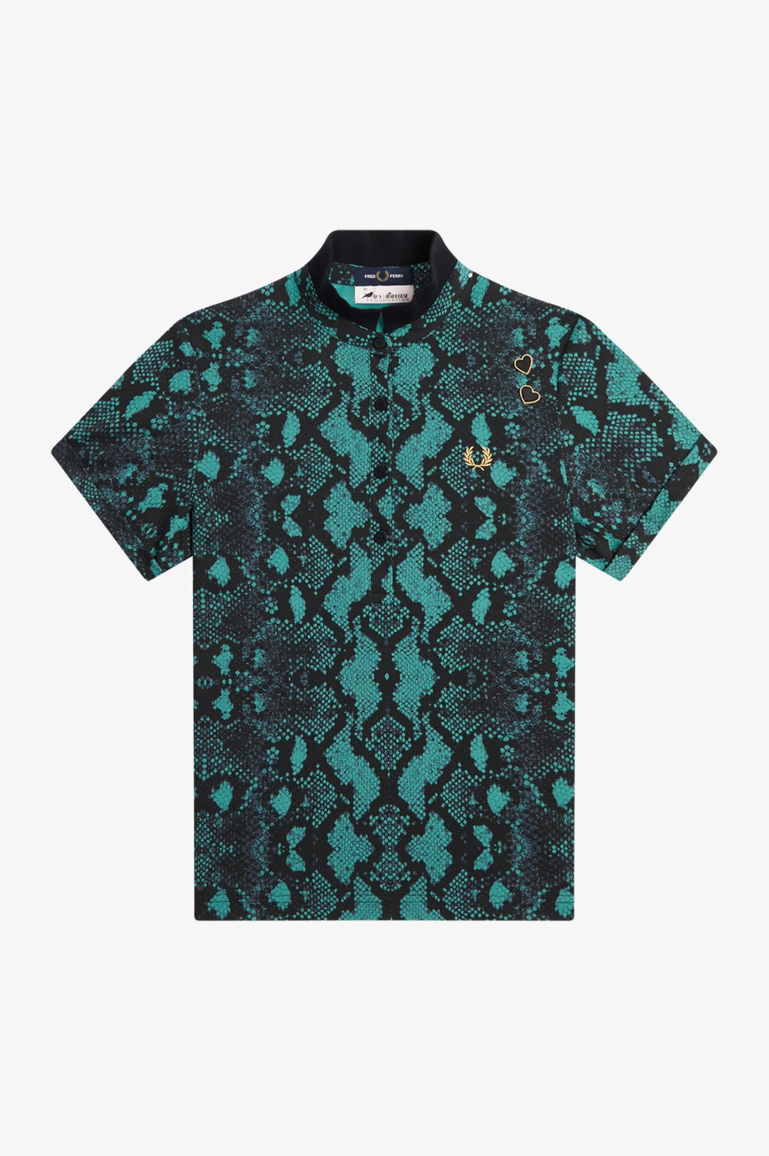 Fred Perry Snake Print Polo Shirt 7 Fred Perry Snake Print Polo Shirt - Image 7