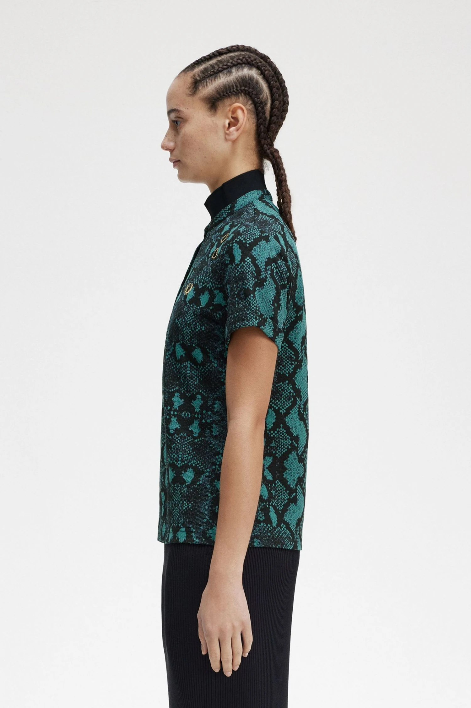 Fred Perry Snake Print Polo Shirt 2 Fred Perry Snake Print Polo Shirt - Image 2
