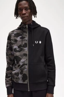 Fred Perry Contrast Zipped Hooded Sweatshirt -Fred Perry SJ5134 102 4