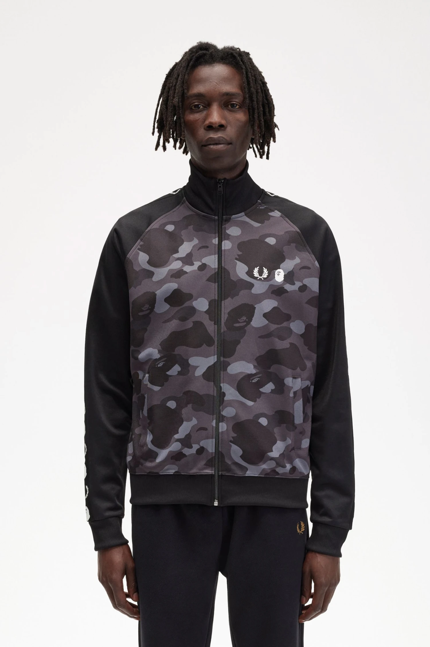 Fred Perry Camouflage Panel Track Jacket 1 Fred Perry Camouflage Panel Track Jacket