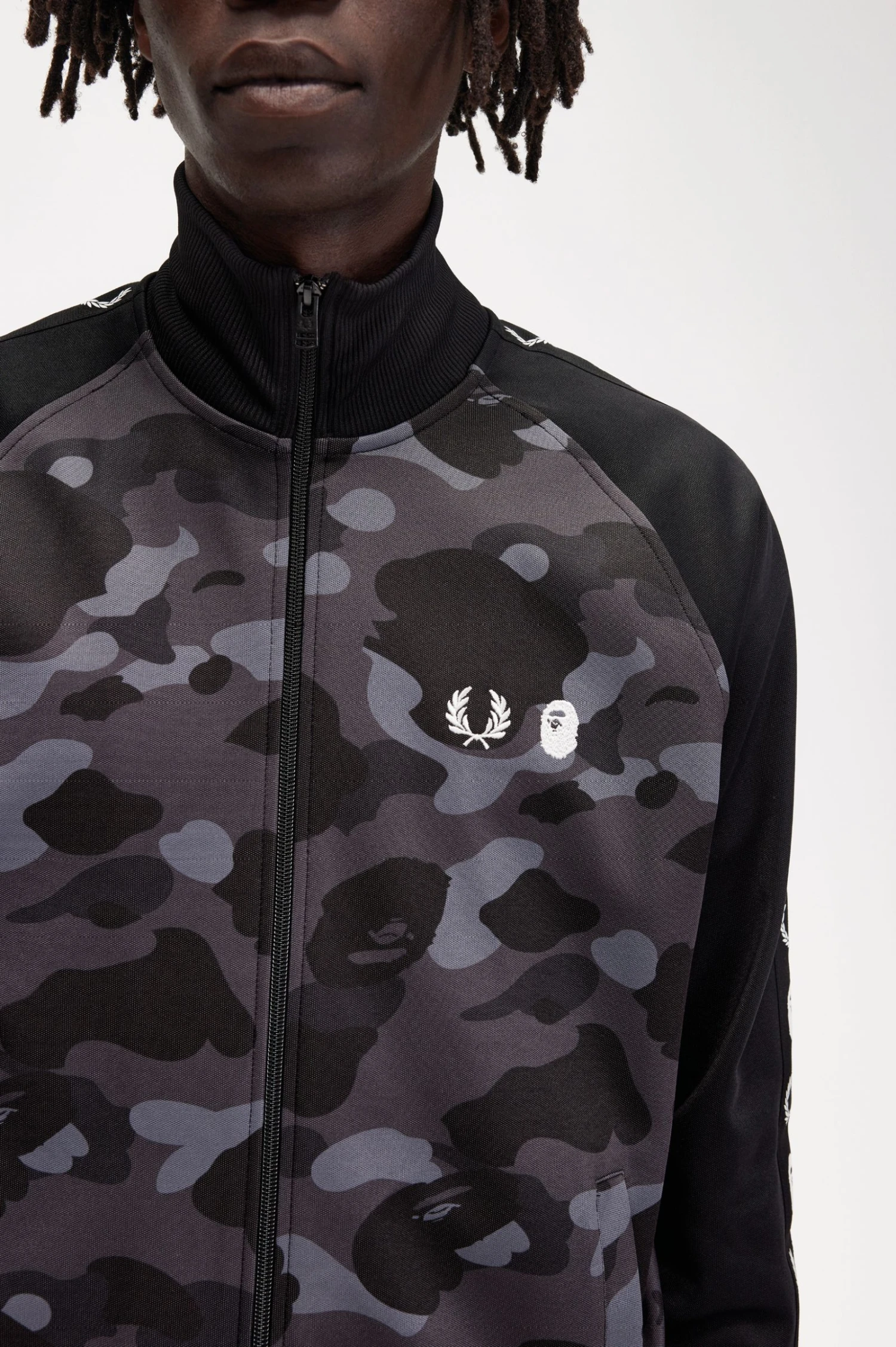 Fred Perry Camouflage Panel Track Jacket 6 Fred Perry Camouflage Panel Track Jacket - Image 6