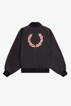 Fred Perry Printed Lining Bomber Jacket 15 Fred Perry Printed Lining Bomber Jacket -Fred Perry SJ6552 102 V2 Q323 FLATBACK