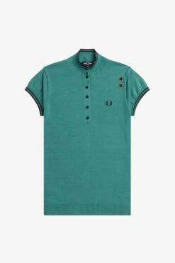 Fred Perry Knitted Shirt -Fred Perry SK3004 R35 V2 Q323 FLATFRONT