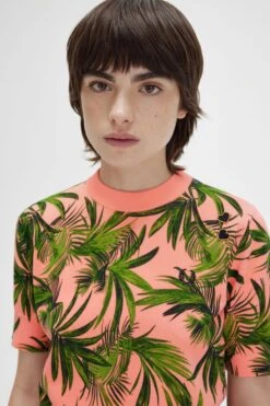 Fred Perry Palm Print Jumper 9 Fred Perry Palm Print Jumper -Fred Perry SK5146 Q23 4