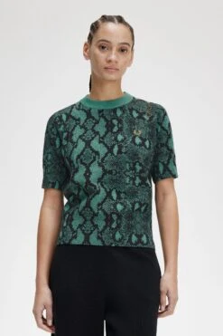 Fred Perry Snake Print Jumper 9 Fred Perry Snake Print Jumper -Fred Perry SK6548 R35 V2 Q323 ED1