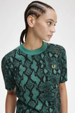 Fred Perry Snake Print Jumper 10 Fred Perry Snake Print Jumper -Fred Perry SK6548 R35 V2 Q323 ED2
