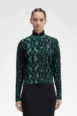 Fred Perry Snake Print Cardigan