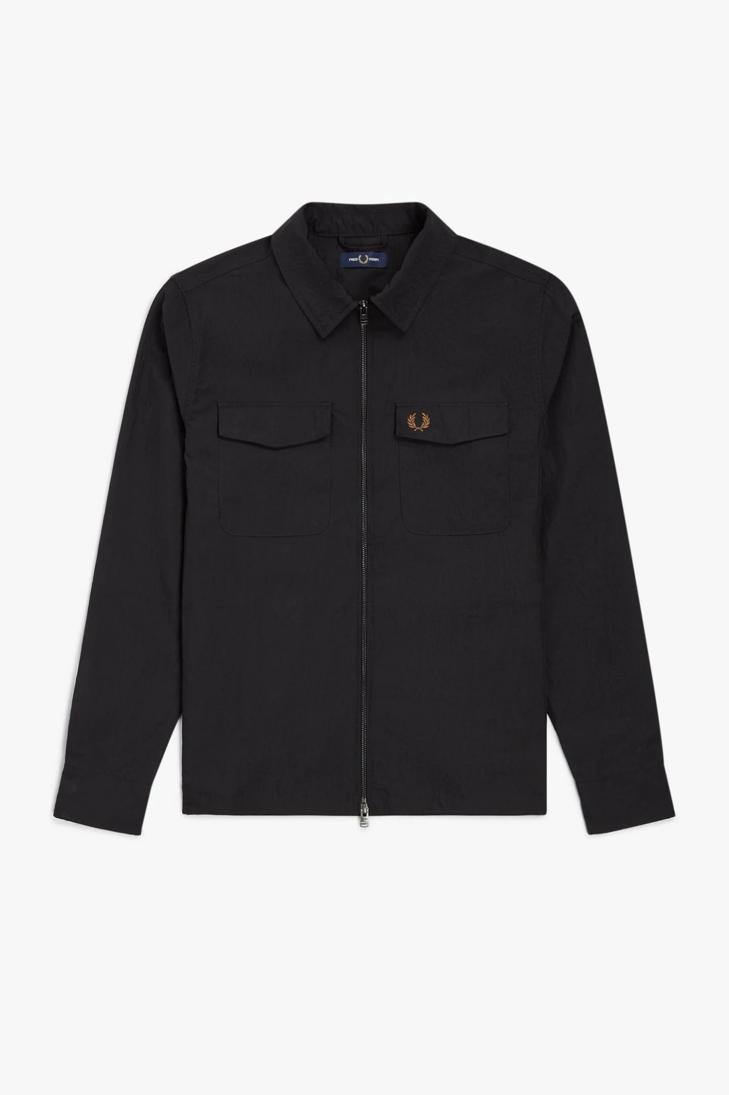 Fred Perry Textured Zip-Through Overshirt 1 Fred Perry Textured Zip-Through Overshirt