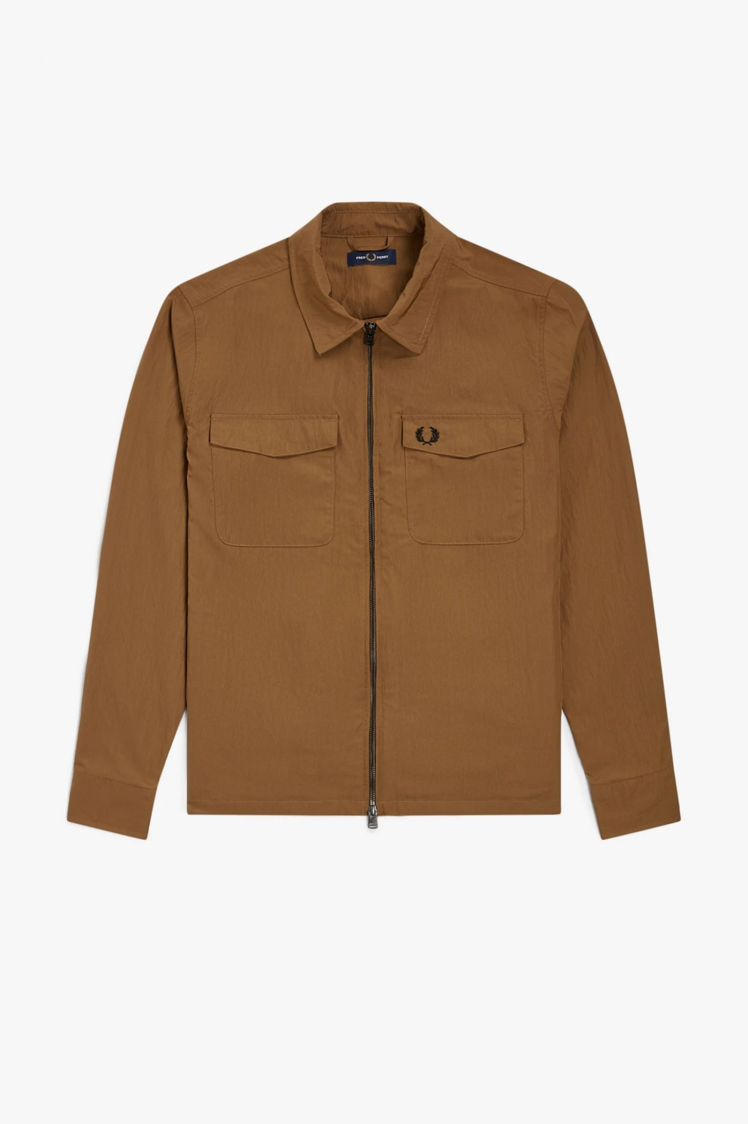 Fred Perry Textured Zip-Through Overshirt 1 Fred Perry Textured Zip-Through Overshirt