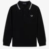 Kids Long Sleeve Twin Tipped Fred Perry Shirt
